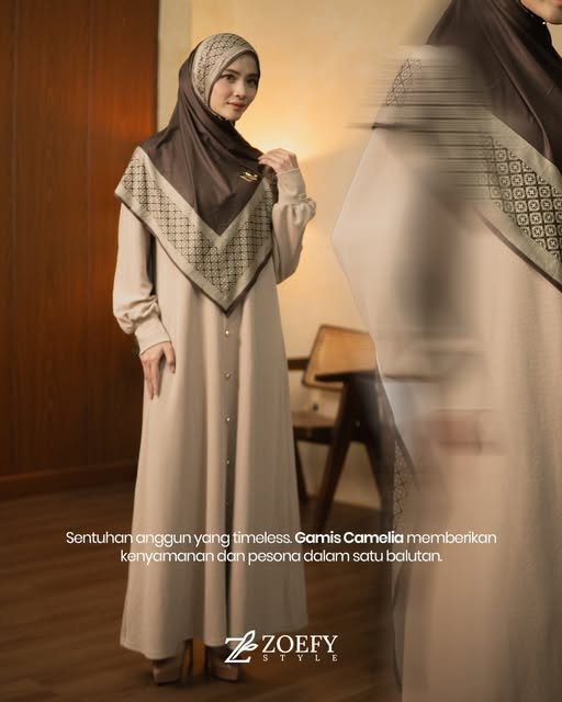 Camelia Gamis Polos Casual Muslim